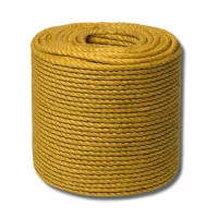 Канат джутовый ДТ тросовой свивки d. 12 мм желтый