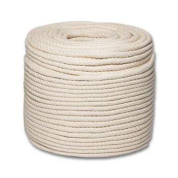 Веревка хлопчатобумажная ХБ 3-прядн.d.  3 мм в отр. по 44 м